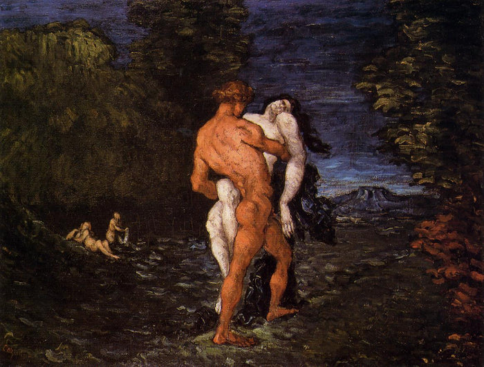 The Abduction, vintage artwork by Paul Cezanne, 12x8