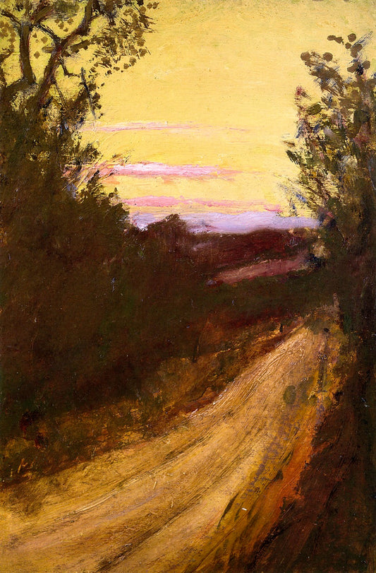 Sunset Road, vintage artwork by Henry Prellwitz, 12x8" (A4) Poster