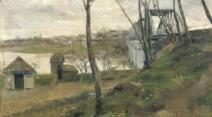 Paisaje con casas by Ramon Casas y Carbo,A3(16x12")Poster