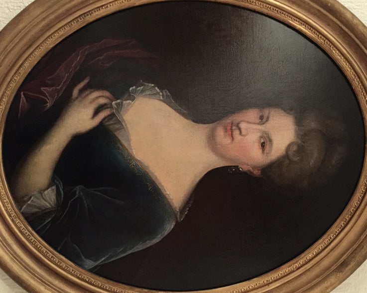 Unknown Noblewoman, vintage artwork by French School 18th Century - Unknown, 12x8" (A4) Poster