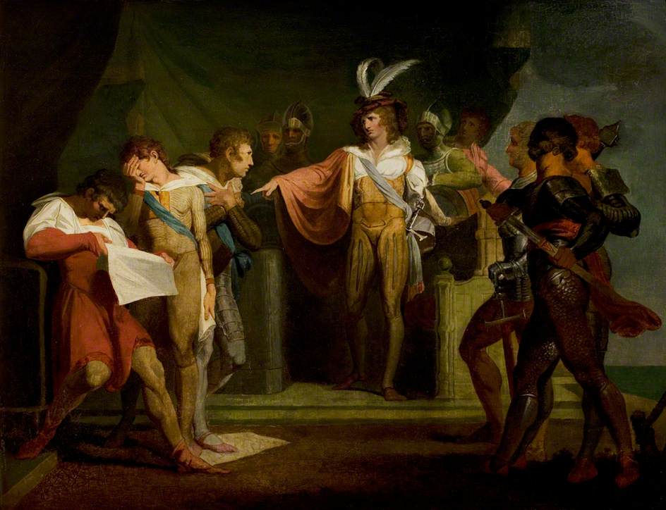 'Henry V' Act II Scene 2:  Discovering the Conspirators, vintage artwork by Johann Heinrich Füseli, 12x8" (A4) Poster