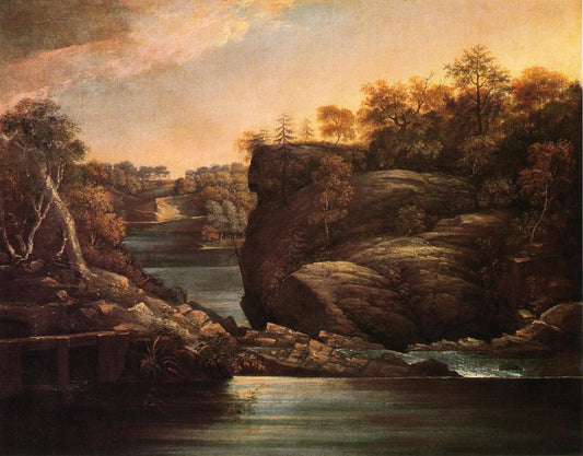 Norwich Falls, vintage artwork by John Trumbull, 12x8" (A4) Poster
