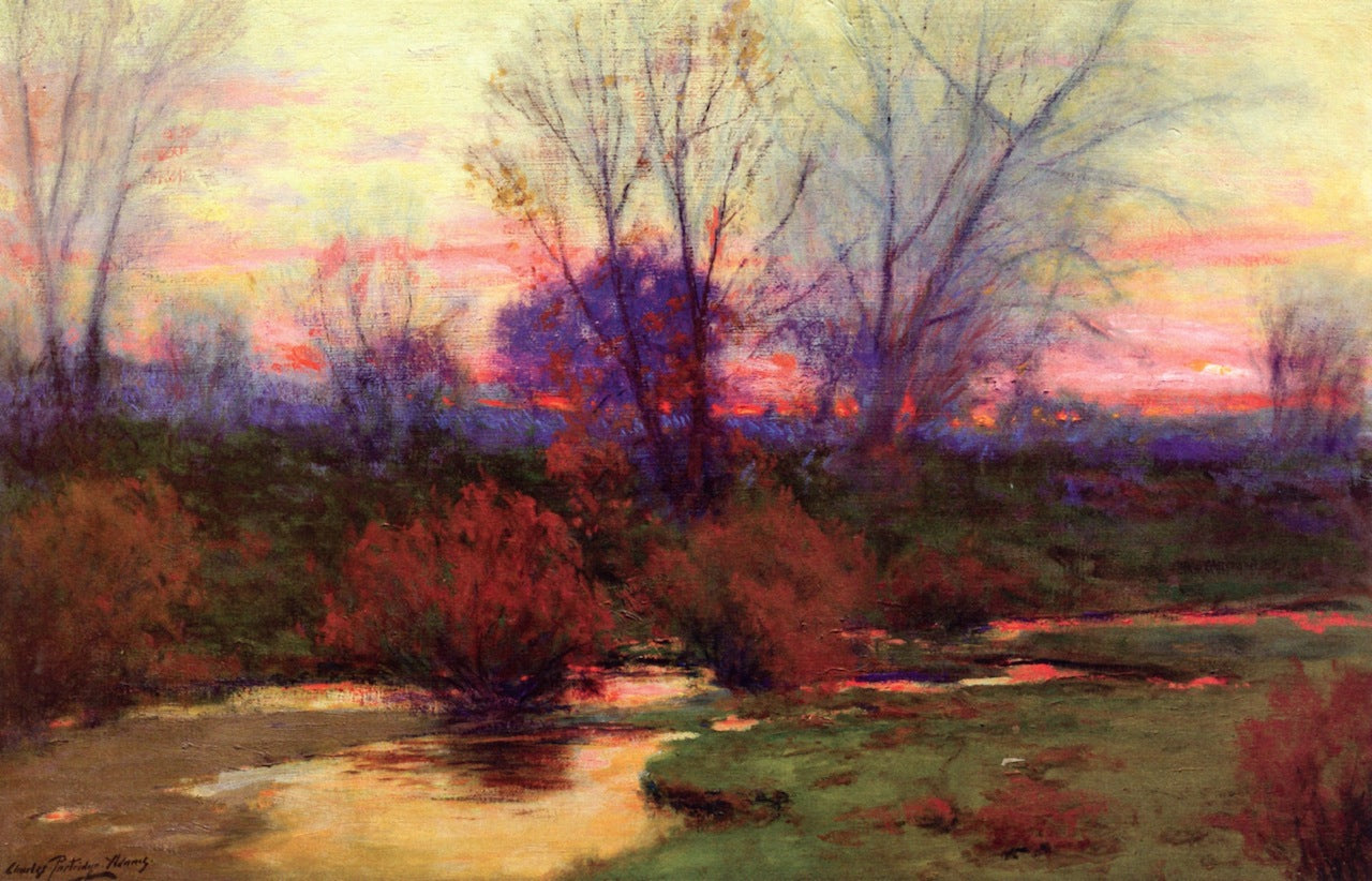 Platte River Sunset, vintage artwork by Charles Partridge Adams, 12x8" (A4) Poster