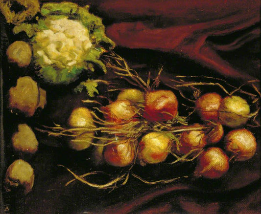 Onions and Cauliflower by Arthur Segal,16x12(A3) Poster