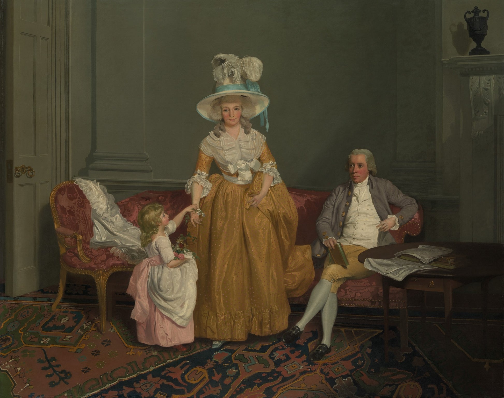 The Saithwaite Family, vintage artwork by Francis Wheatley, 12x8" (A4) Poster
