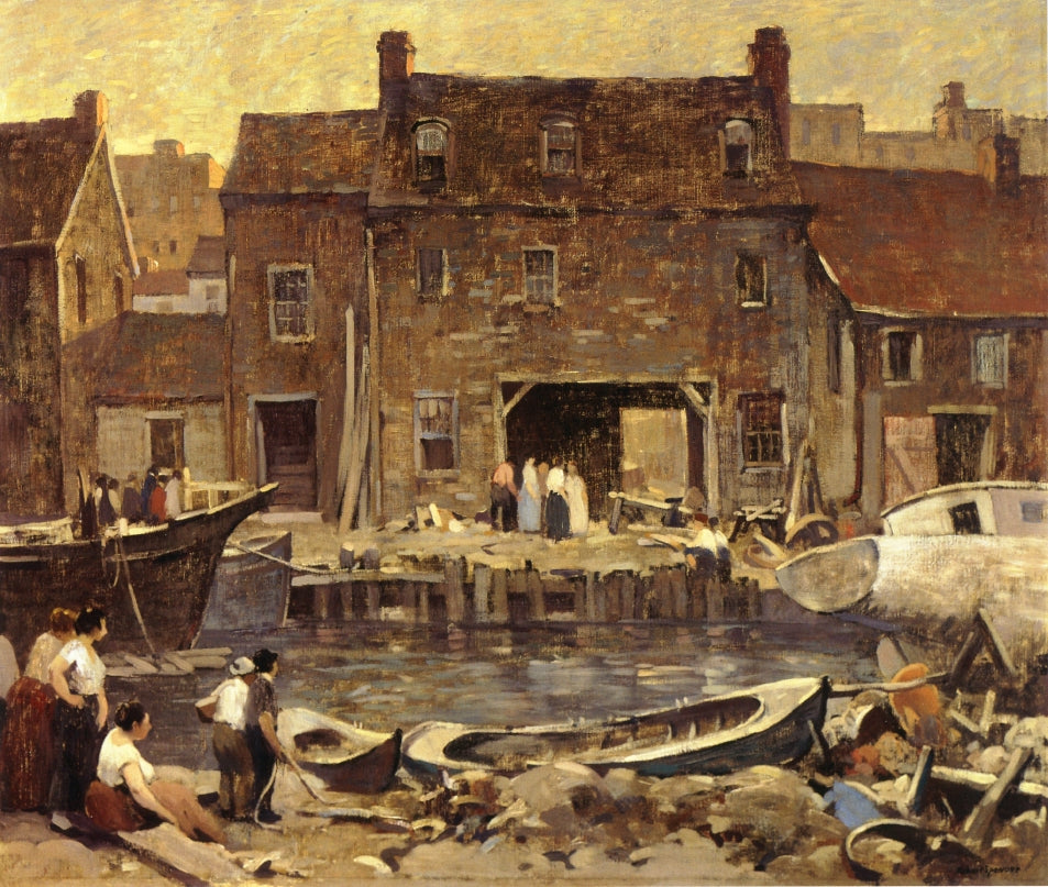 Ship Chandler's Row, vintage artwork by Robert Spencer, 12x8" (A4) Poster