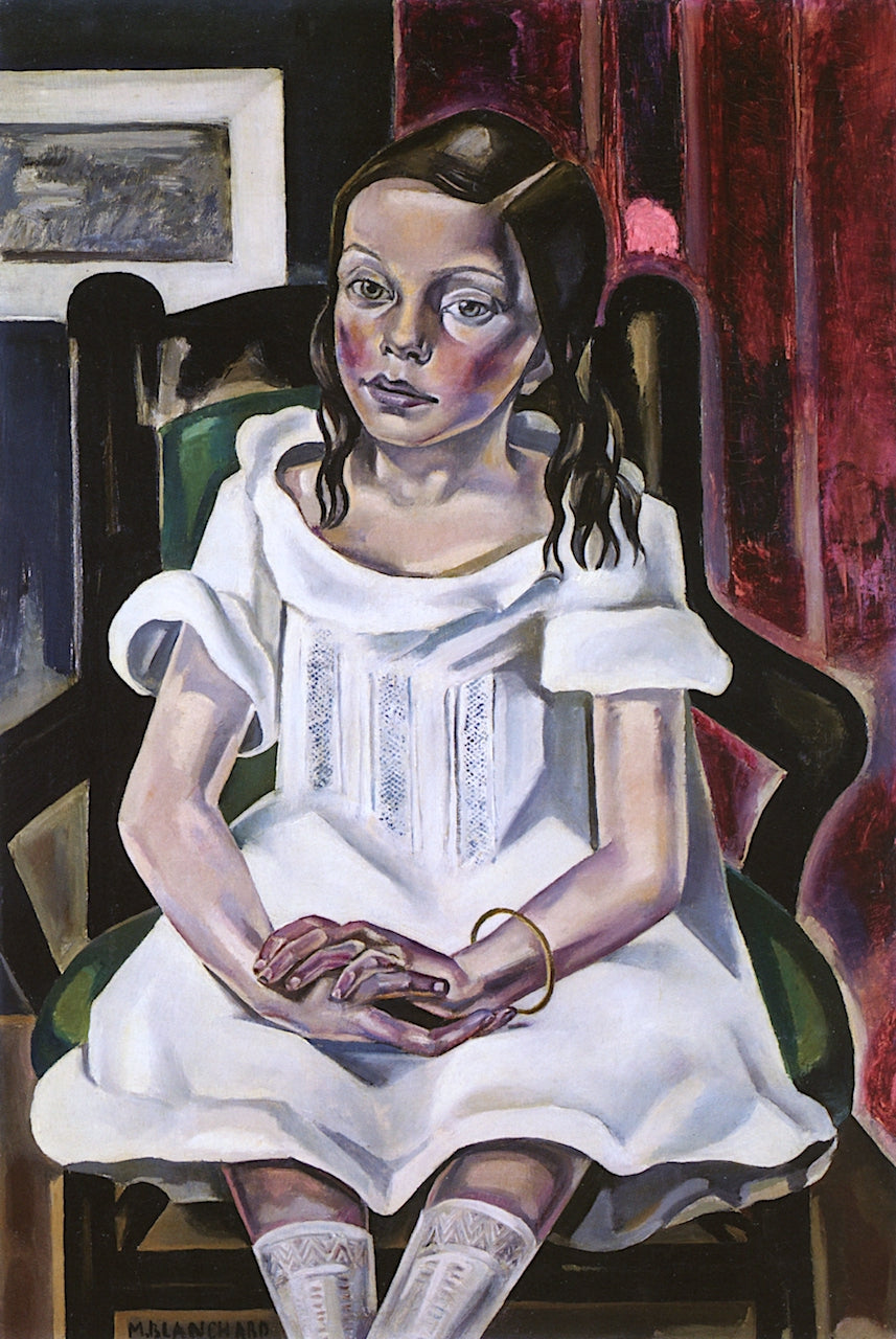 Child with Bracelet, vintage artwork by Maria Blanchard, 12x8" (A4) Poster