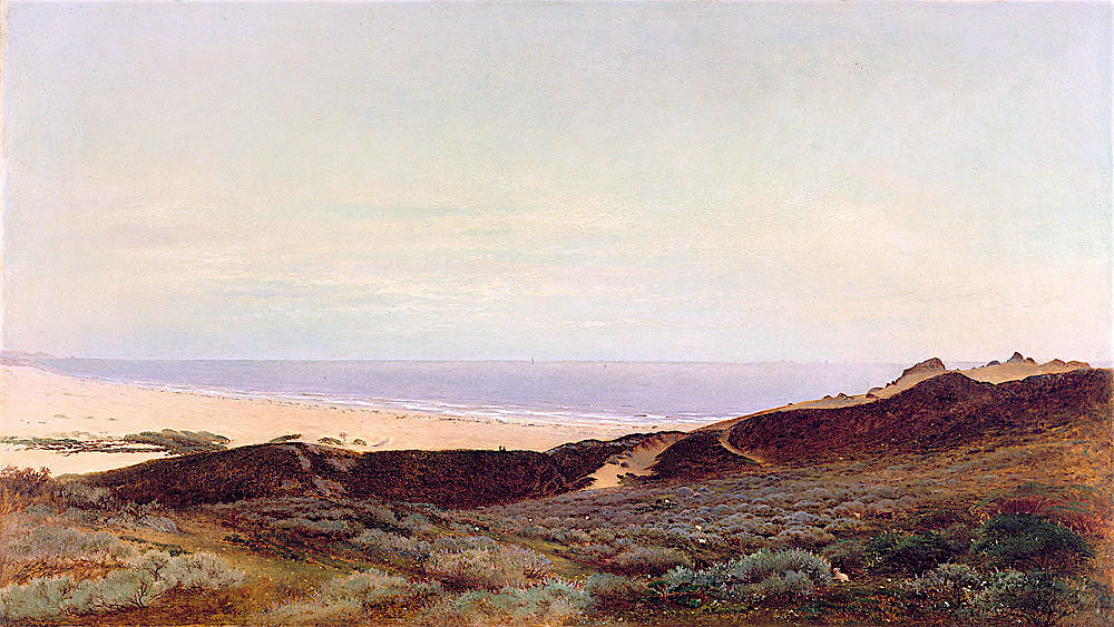 Glimpse of the Pacific, vintage artwork by Gilbert Munger, 12x8" (A4) Poster
