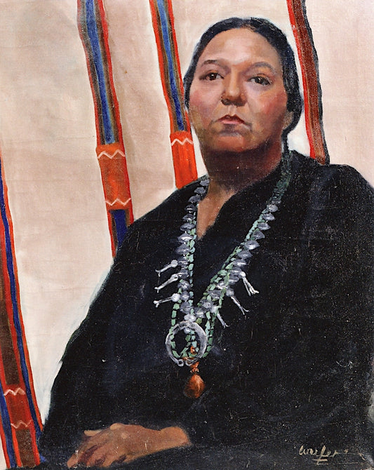 Navajo Woman, vintage artwork by Walter Ufer, 12x8" (A4) Poster