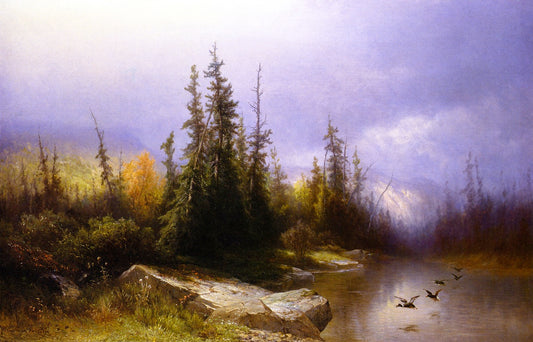 The Heart of the Adirondacks, vintage artwork by Hendrik-Dirk Kruseman van Elten, 12x8" (A4) Poster