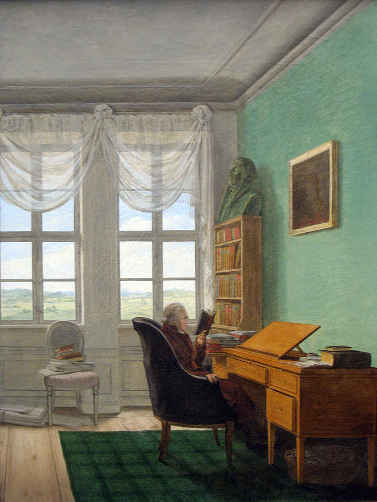 The Court Preacher D Reinhard in His Study, vintage artwork by Georg Friedrich Kersting, 12x8" (A4) Poster