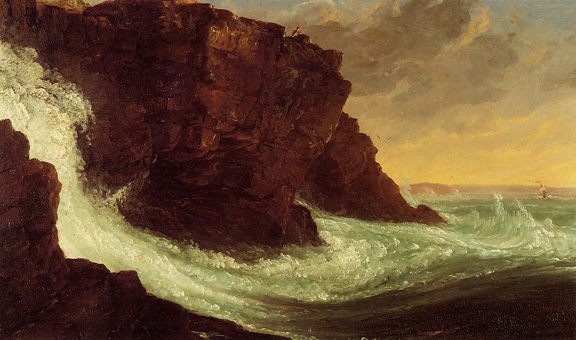 Frenchman's Bay, Mt. Desert Island, vintage artwork by Thomas Cole, A3 (16x12") Poster Print