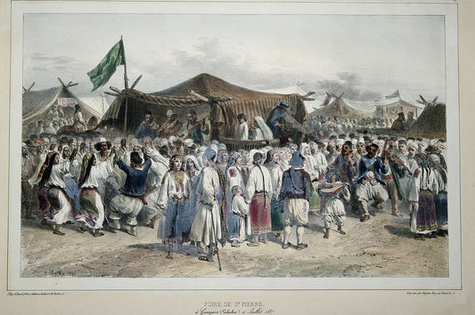 Foire de St. Pierre a Giourgevo, vintage artwork by Auguste Raffet, A3 (16x12") Poster Print