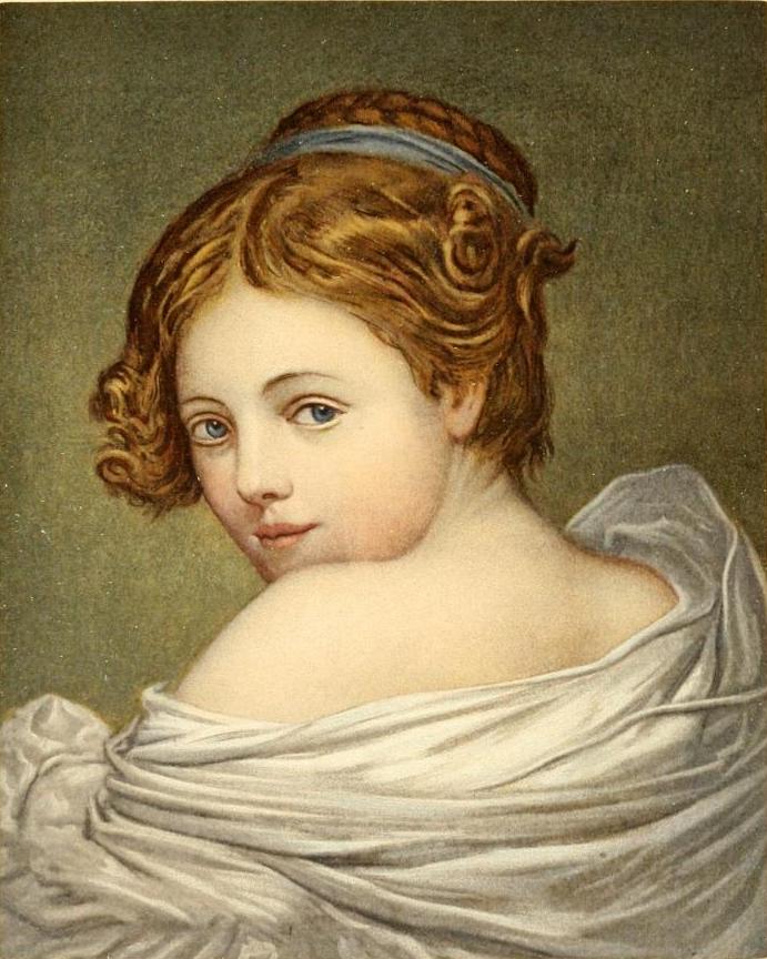 Coquetterie, vintage artwork by Jean-Baptiste Greuze, 12x8" (A4) Poster