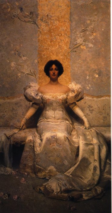 La Femme, vintage artwork by Giacomo Grosso, 12x8" (A4) Poster