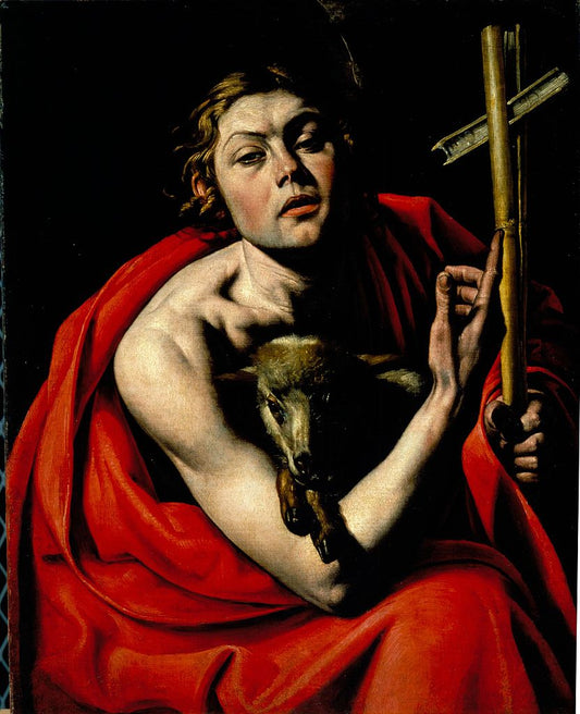 St. John the Baptist, vintage artwork by Tanzio da Varallo, 12x8" (A4) Poster