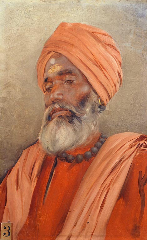 Babu Shivanand Puri, vintage artwork by Rudolph Swoboda, A3 (16x12") Poster Print