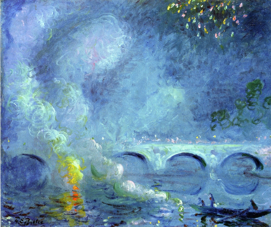 Fireworks, at the Vernon Bridge by Theodore Earl Butler,A3(16x12")Poster