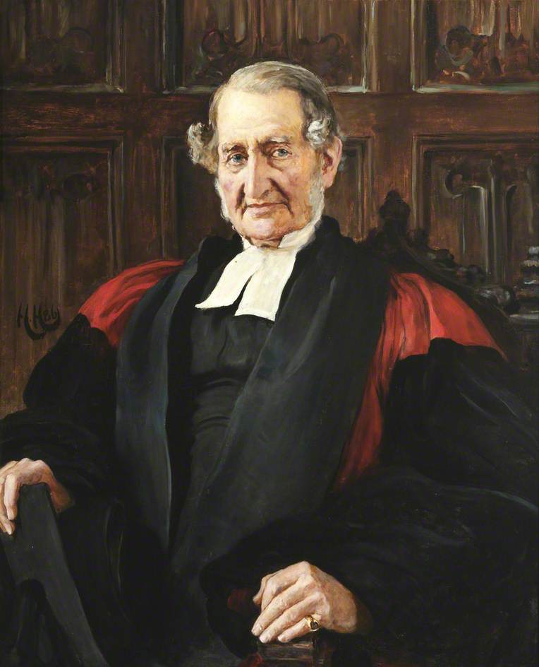James Edward Sewell, Warden, vintage artwork by Hubert von Herkomer, 12x8" (A4) Poster