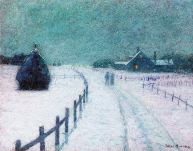 A Winter Evening Walk by Lowell Birge Harrison,A3(16x12")Poster