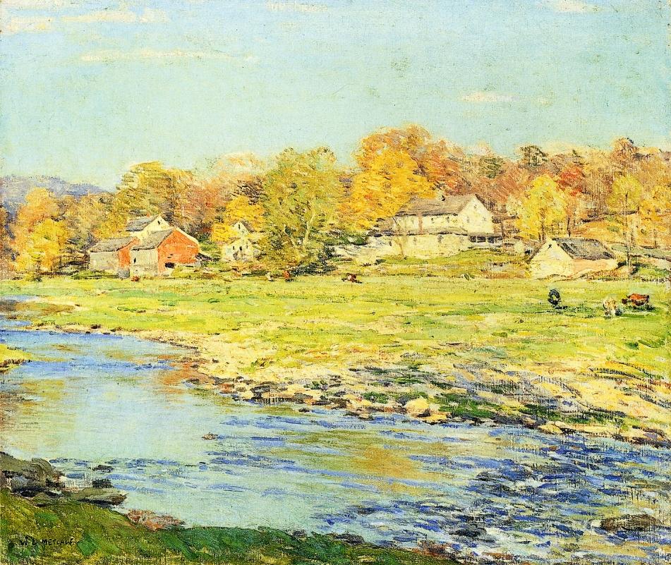 Late Afternoon in October by Willard Leroy Metcalf,A3(16x12")Poster