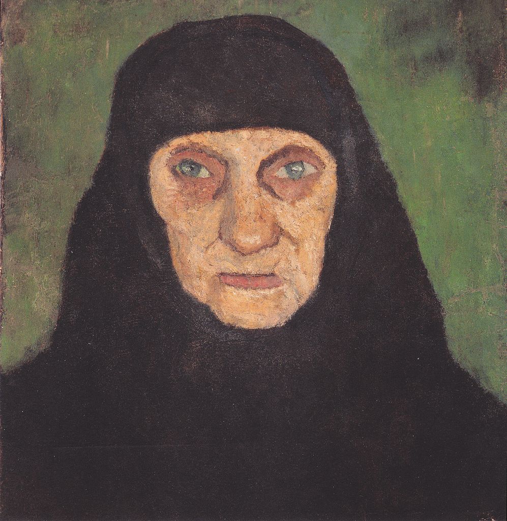 d of an old woman with black scarf by Paula Modersohn-Becker,16x12(A3) Poster