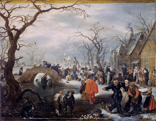Shrove Tuesday in the Country, vintage artwork by Adriaen van de Venne, 12x8" (A4) Poster