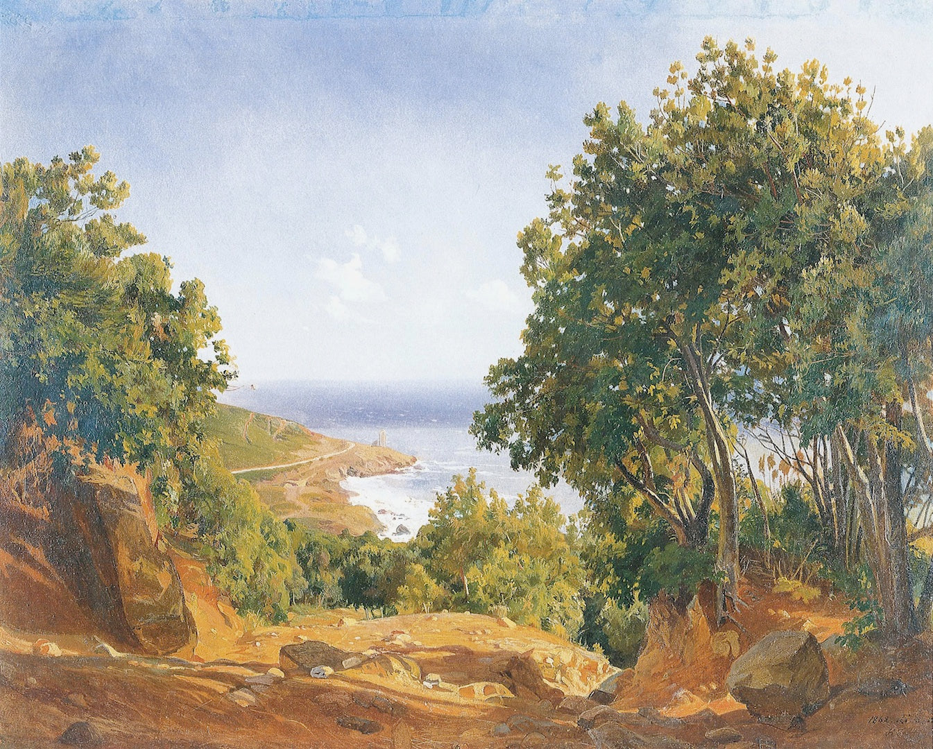 Livorno, vintage artwork by Nikolai Nikolaevich Ge, 12x8" (A4) Poster