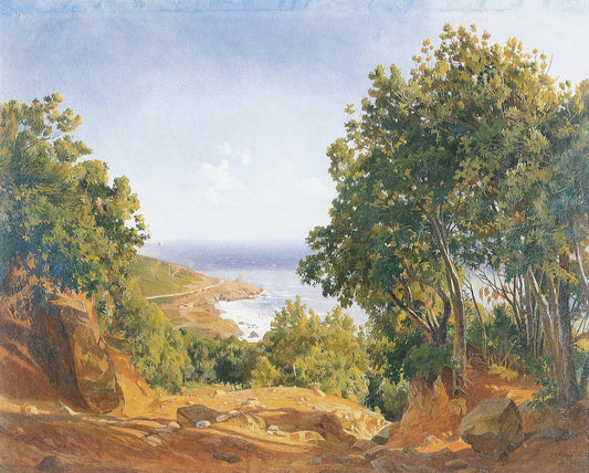 Livorno, vintage artwork by Nikolai Nikolaevich Ge, 12x8" (A4) Poster