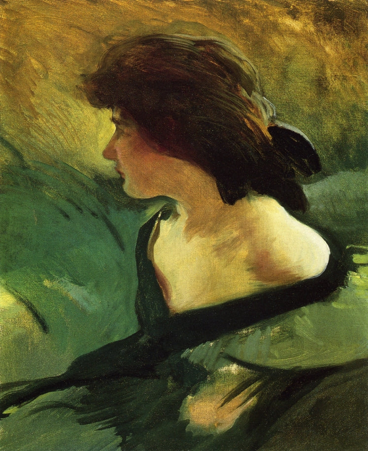 Young Girl in Green Dress by John White Alexander,A3(16x12")Poster