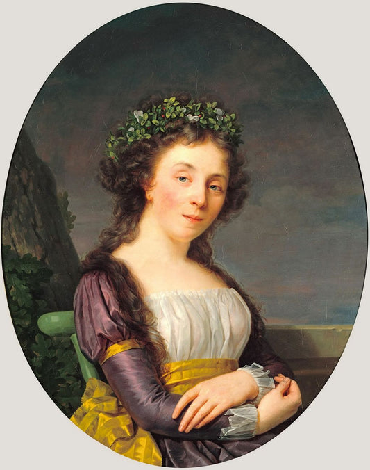 Portrait of Madame Joubert, vintage artwork by François-Xavier Fabre, 12x8" (A4) Poster