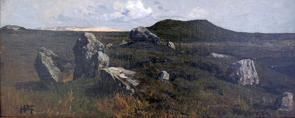 Megalithic Graves on Sylt, vintage artwork by Hans Feddersen, 12x8" (A4) Poster