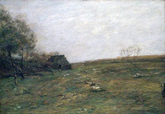 Farm in the Connecticut Countryside, vintage artwork by J. Francis Murphy, 12x8" (A4) Poster