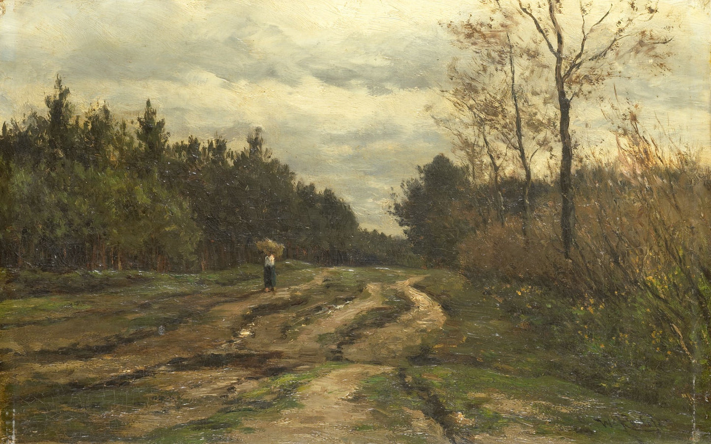 Country Road near Laren, (Province of North Holland), vintage artwork by Willem Roelofs, 12x8" (A4) Poster