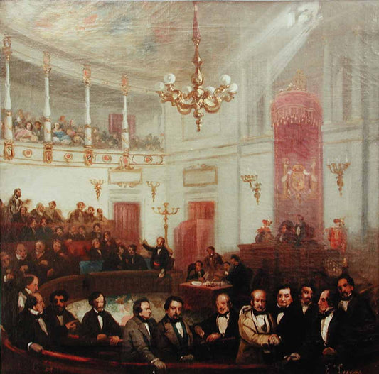 Parliament, vintage artwork by Eugenio Lucas Velazquez, A3 (16x12") Poster Print