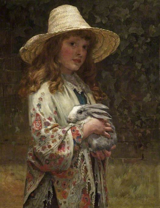 Her First Love, vintage artwork by George Sheridan Knowles, 12x8" (A4) Poster
