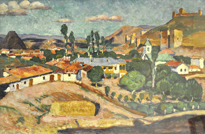 Crimean landscape. Sudak, vintage artwork by Ilya Mashkov, 12x8" (A4) Poster