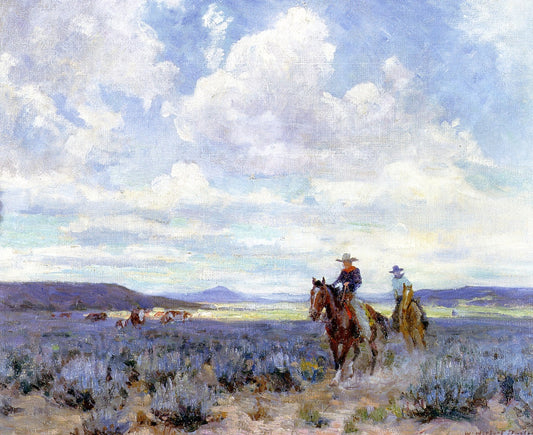 Wyoming, vintage artwork by William Herbert Dunton, 12x8" (A4) Poster