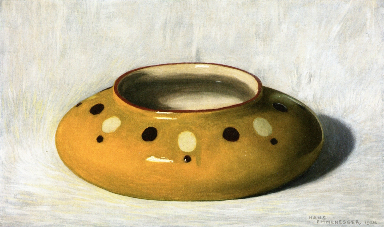 Flower Bowl, vintage artwork by Hans Emmenegger, 12x8" (A4) Poster