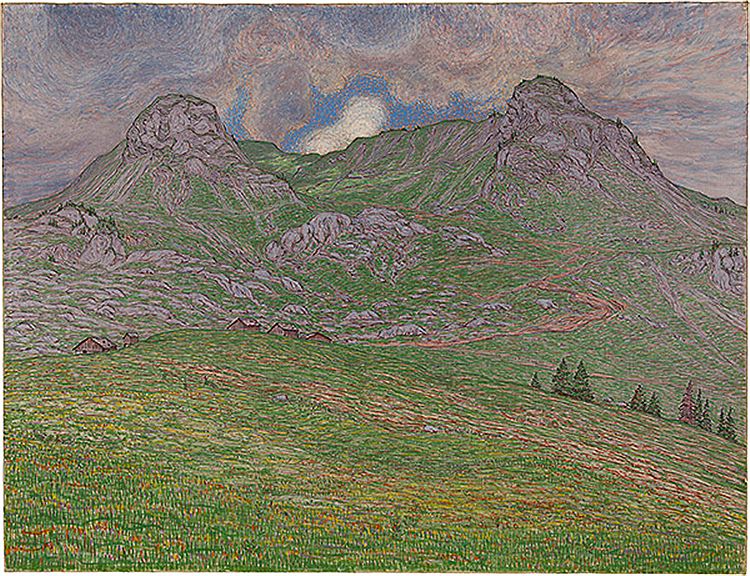 The High Pastures, vintage artwork by Alexandre Perrier, 12x8" (A4) Poster