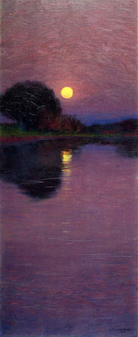 Moonrise, vintage artwork by Arthur Wesley Dow, 12x8" (A4) Poster
