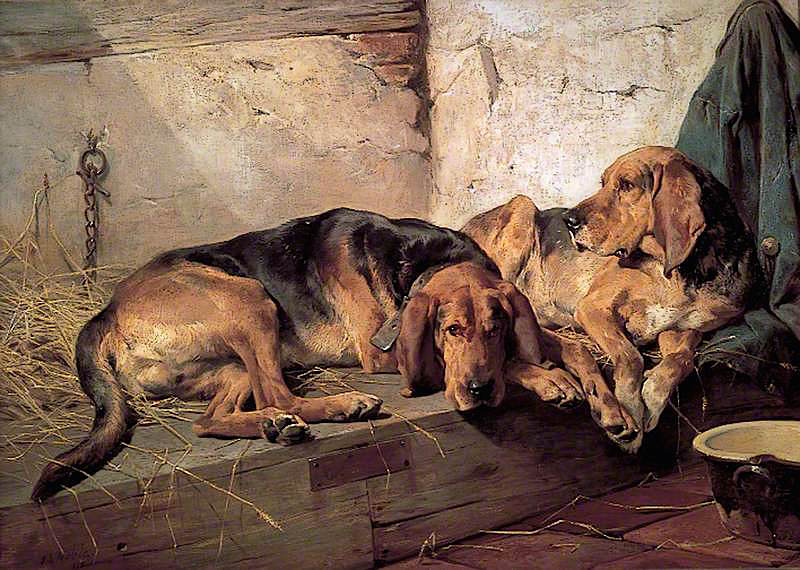 Lazy Moments, vintage artwork by John Sargent Noble, 12x8" (A4) Poster