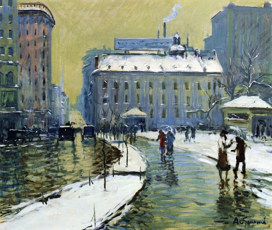 Winter, Boston by Arthur Clifton Goodwin,A3(16x12")Poster