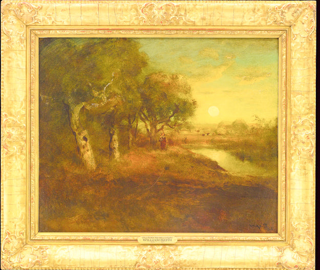 Oaks by  Moonlight, vintage artwork by William Keith, 12x8" (A4) Poster