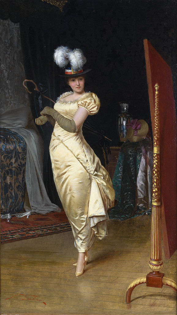 Preparing for the ball, vintage artwork by Charles Joseph Frederick Soulacroix, 12x8" (A4) Poster