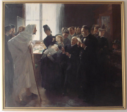 The Rabies Vaccine, vintage artwork by Lucien Laurant Gsell, 12x8" (A4) Poster