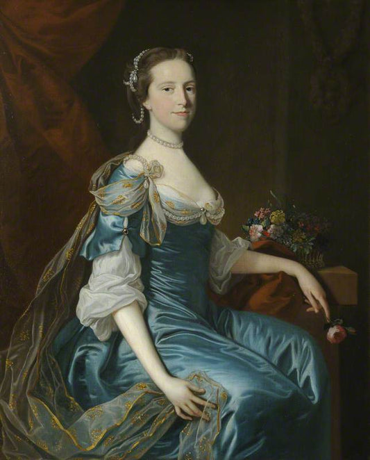 Catherina Freman, The Honourable Mrs Charles Yorke, vintage artwork by Thomas Hudson, 12x8" (A4) Poster