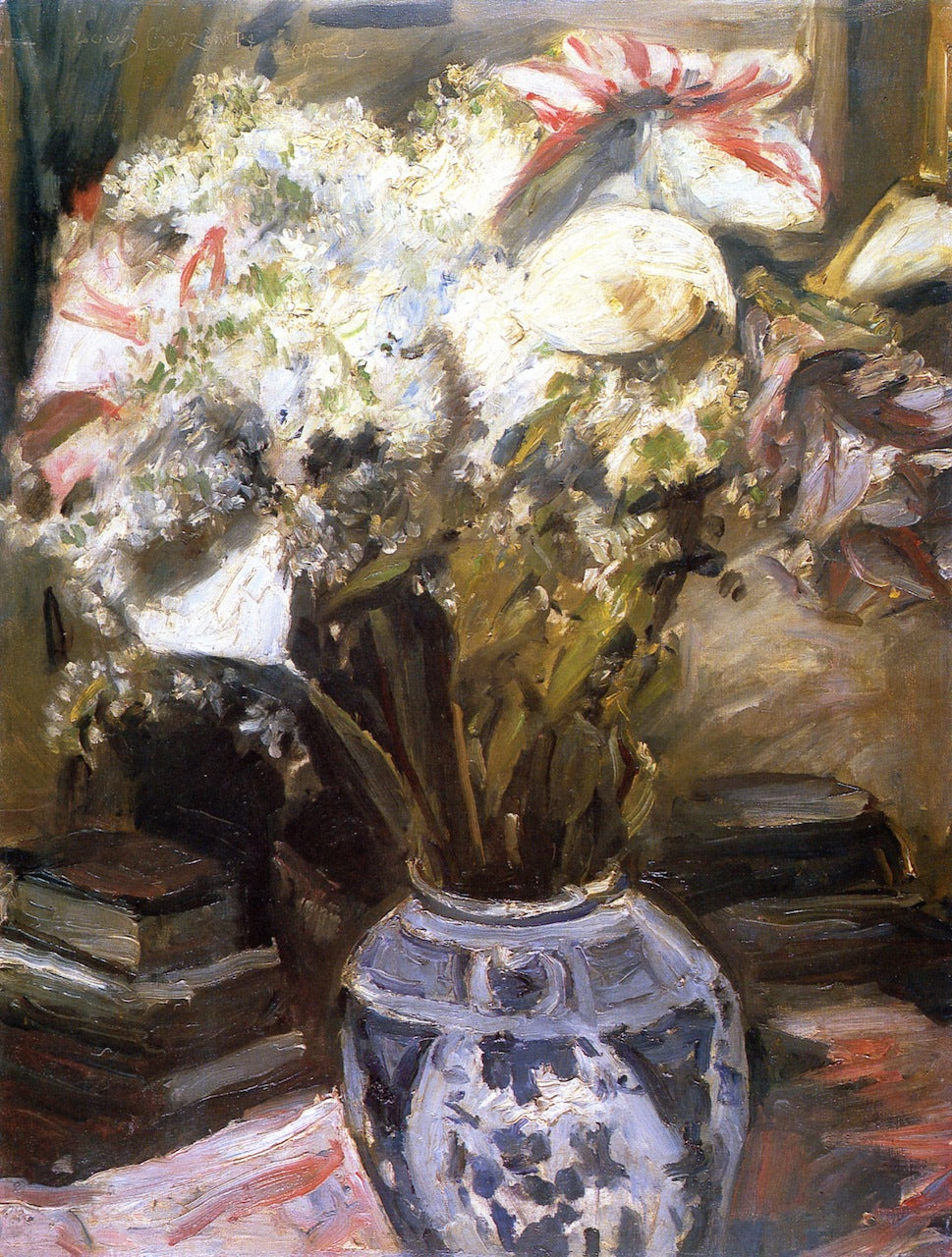 Amaryllis, Calla Lilies and Lilac by Lovis Corinth,A3(16x12")Poster