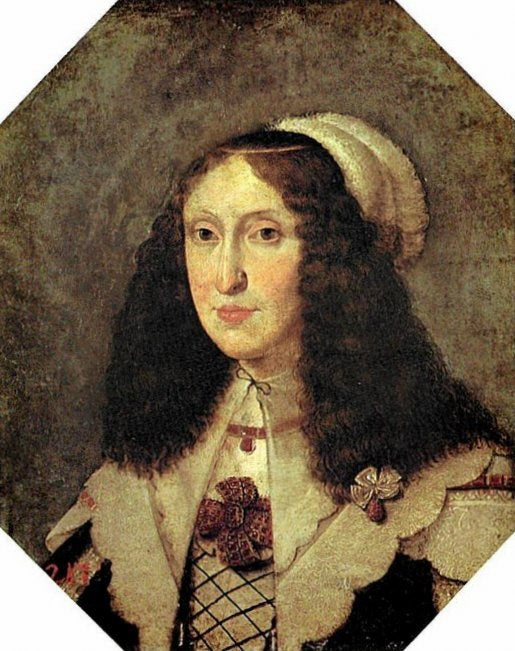 Portrait of Cecilia Renata of Austria, vintage artwork by Peter Danckerts de Rij, 12x8" (A4) Poster