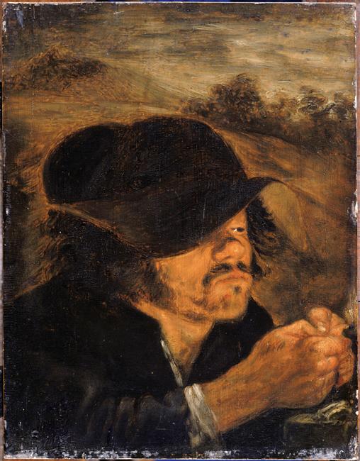 The lice crusher, vintage artwork by Joos van Craesbeeck, 12x8" (A4) Poster